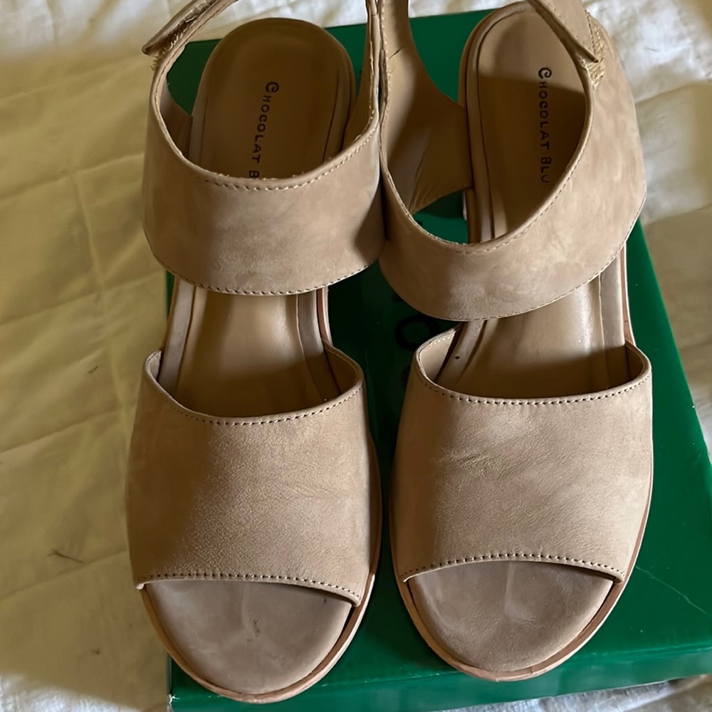 Shoes, tan 39 chocolate blu